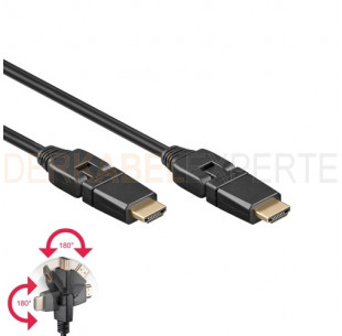 HDMI 1.4 Kabel, Flexibel, Schwarz, 1m