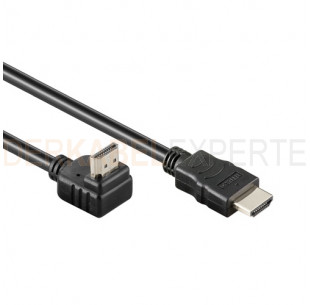 HDMI 1.4 Kabel, Gewinkelt, Schwarz, 3m