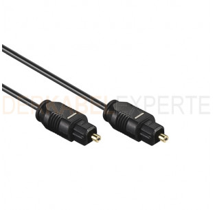 Lichtwellenleiter Audio Kabel, TOS-Link, Schwarz, 1m