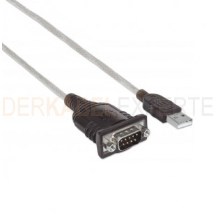 USB Seriell Kabel, DB9, Stecker, 0.45m