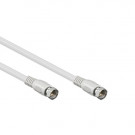 Antenne Kabel, F-plug - F-plug, Weiß, 1.5m