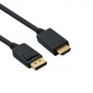 DisplayPort - HDMI Kabel, Schwarz, 2m