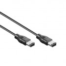FireWire Kabel, 6-pin - 6-pin, Schwarz, 2m