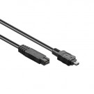 FireWire Kabel, 9-pin - 4-pin, Schwarz, 2m