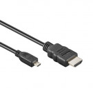 Micro HDMI 1.4 Kabel, Schwarz, 1.5m