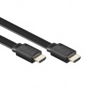 HDMI 1.4 Kabel, Flachkabel, Schwarz, 2m