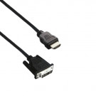 HDMI - DVI Kabel, Singlelink (18+1), Schwarz, 3m