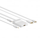 Mini DisplayPort - HDMI + 5.1 Audio Adapter, Weiß, 0.6m
