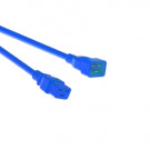 Netzkabel, C20 - C19, 3x 1.50mm², Blau, 0.6m