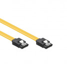 SATA Kabel, 7-pin + Clip, Gelb, 0.5m
