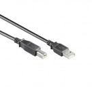 USB 2.0 Kabel, A - B, Schwarz, 0.5m