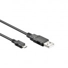 USB 2.0 Kabel, A - microB, Schwarz, 1m
