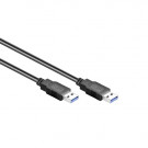 USB 3.0 Kabel, A - A, Schwarz, 0.5m