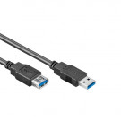 USB 3.0 Verlängerungskabel, A - A, Schwarz, 0.5m