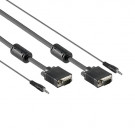 VGA Kabel mit Audio, Hohe Qualität, Schwarz, 2m