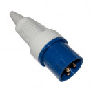 Netzstecker, IEC 309, 3-pin, 16A, IP44, Blau